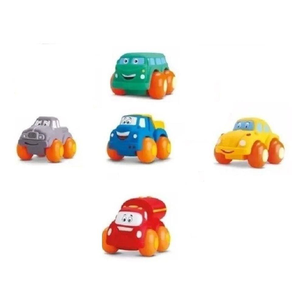 Kit 3 Carrinho Soft Cars Divertoys Mordedor P/ Bebê Vinil