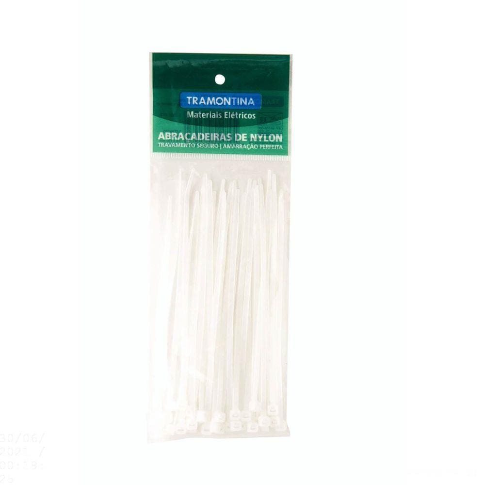 Abraçadeira de Nylon 140x3,4 mm Tramontina Branca Tramontina