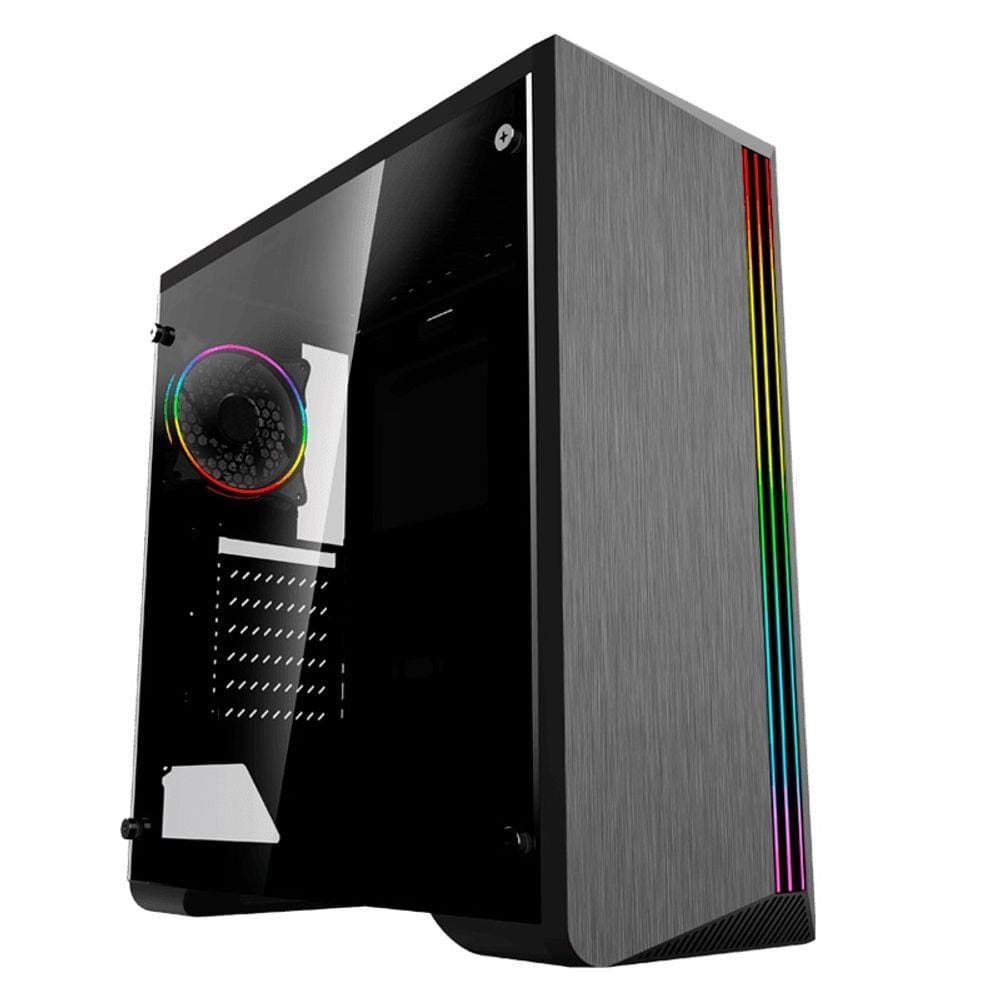 GABINETE GAMER GAMEMAX INFINITY ABYSS RGB MID TOWER VIDRO TEMPERADO BLACK -  M908-TR