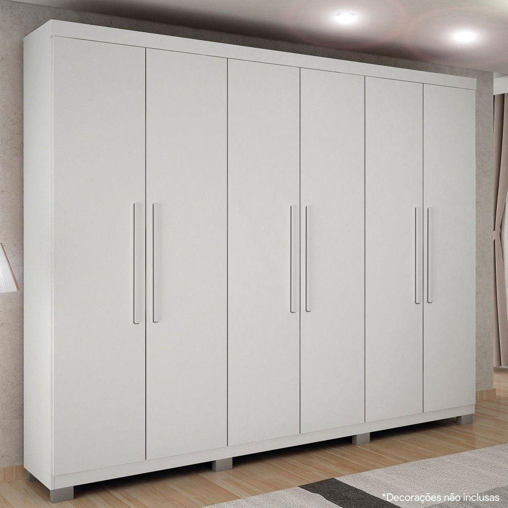 Guarda Roupa Casal 6 Portas 4 Gavetas Master MDF Master Benetil