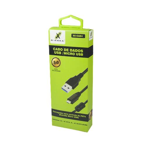 Cabo Controle PS4 1.8Mt Micro USB (V8) Xcell XC-CAB4