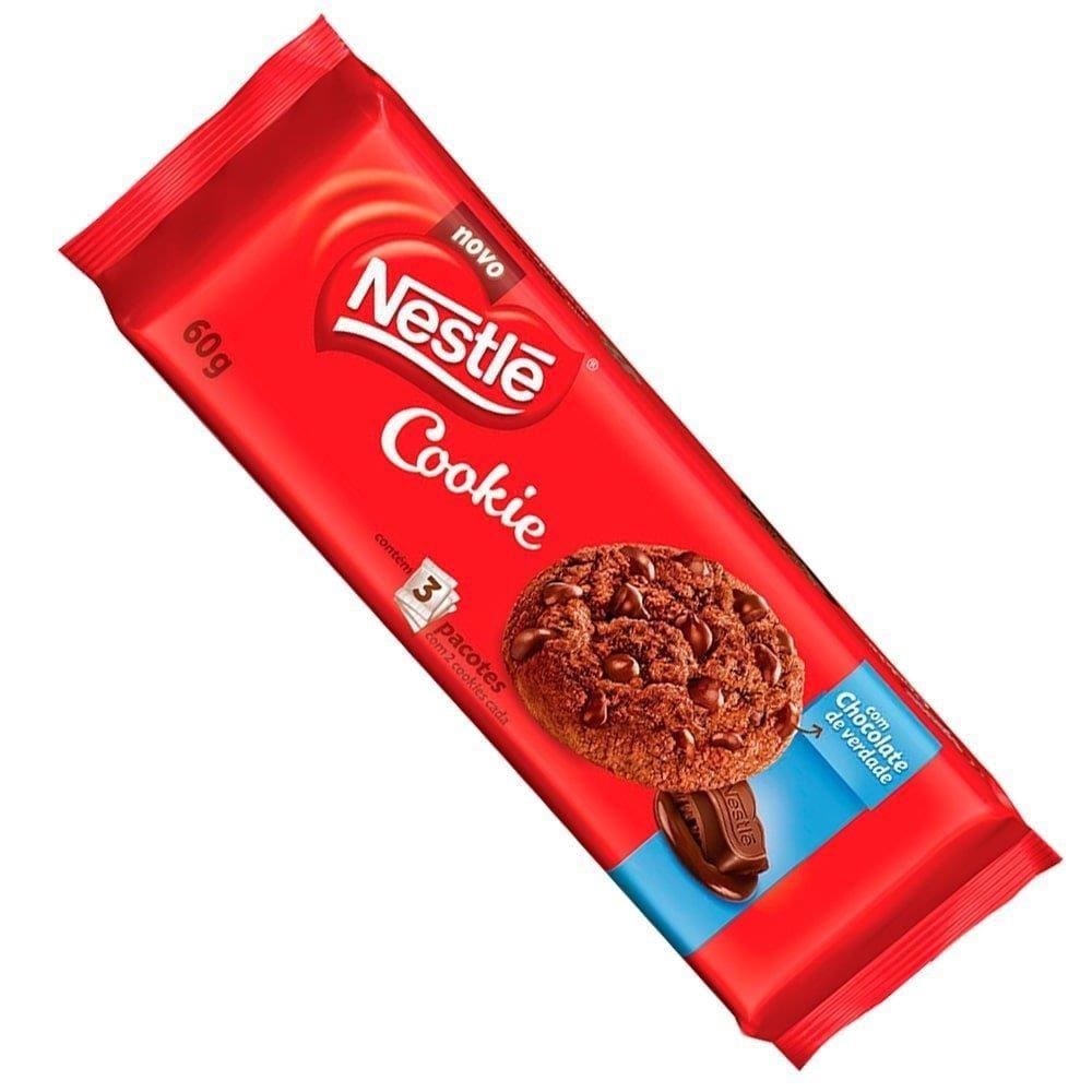 Biscoito cookies gotas de chocolate 60g passatempo nestle Extra