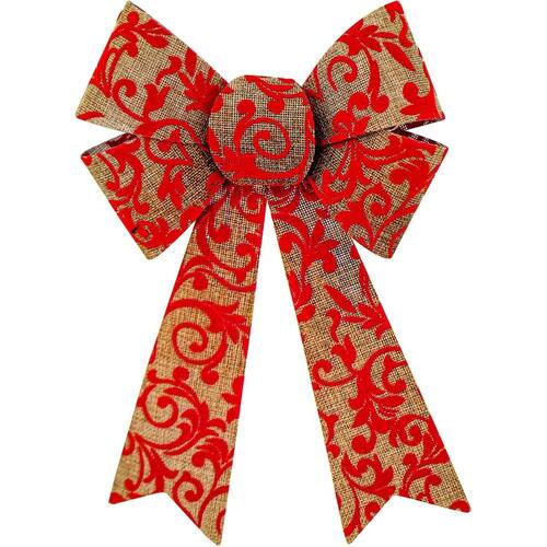 Kit 8 Enfeite Árvore Natal Laço Natalino | Extra Kit 8 Enfeite Árvore Natal Laço Natalino | Extra