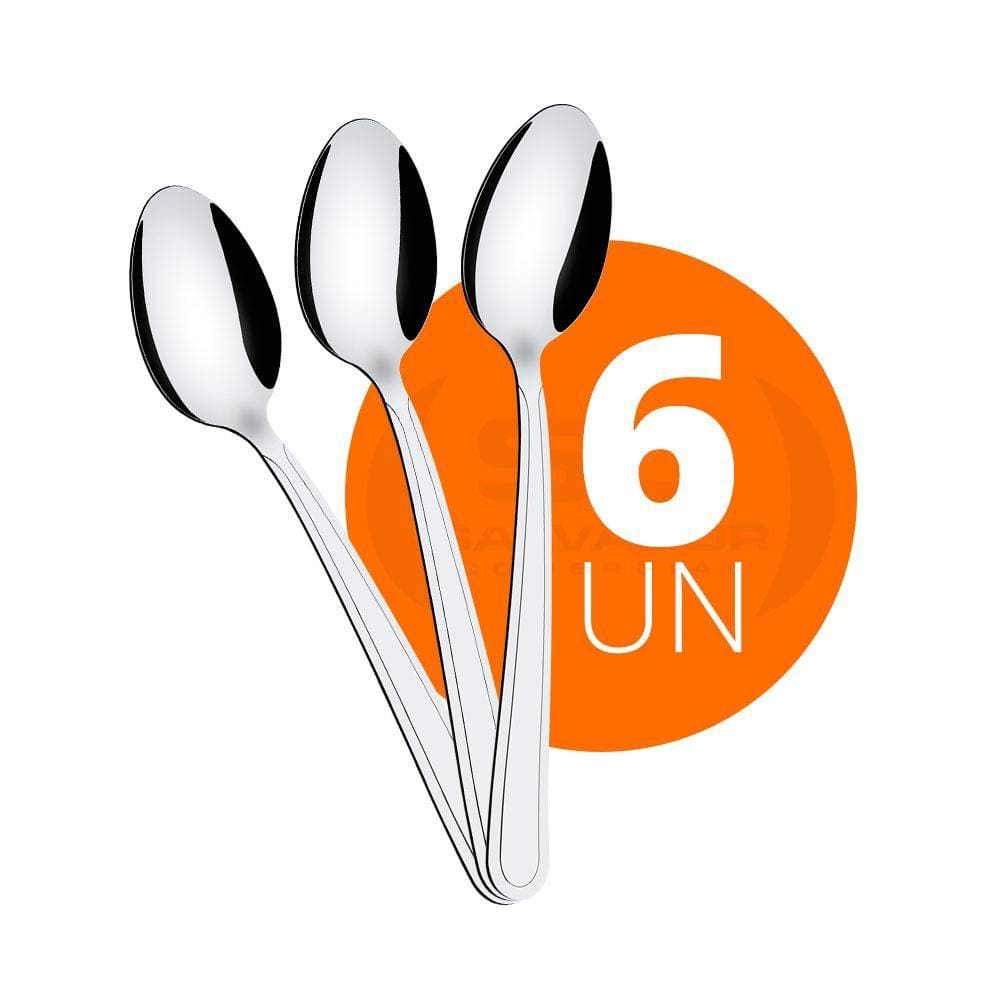 KIT - 6 Colheres de Sopa Búzios em Aço Inox CIBAG - Tramontina 23763000