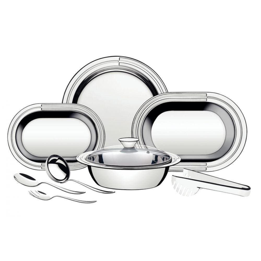 Kit para Servir Ciclo em Aço Inox 8 Peças Tramontina