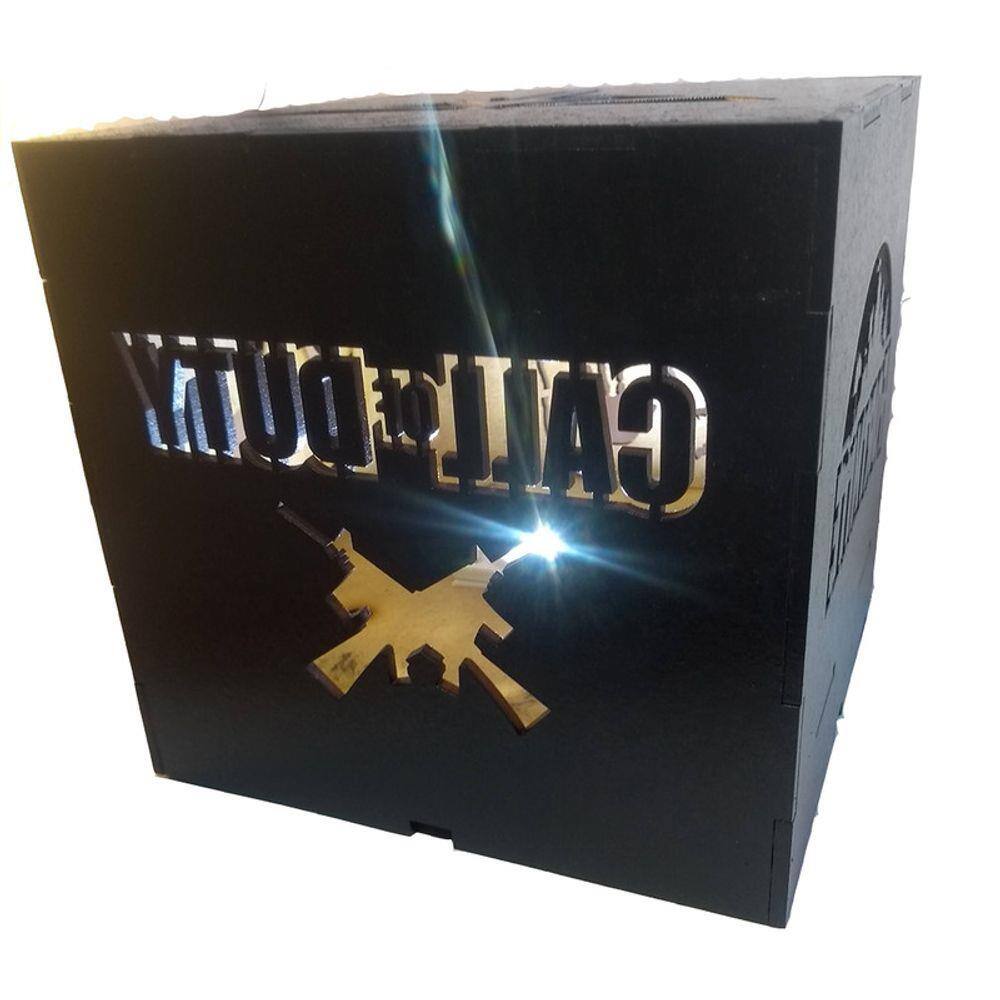 Luminária cubo refletiva games