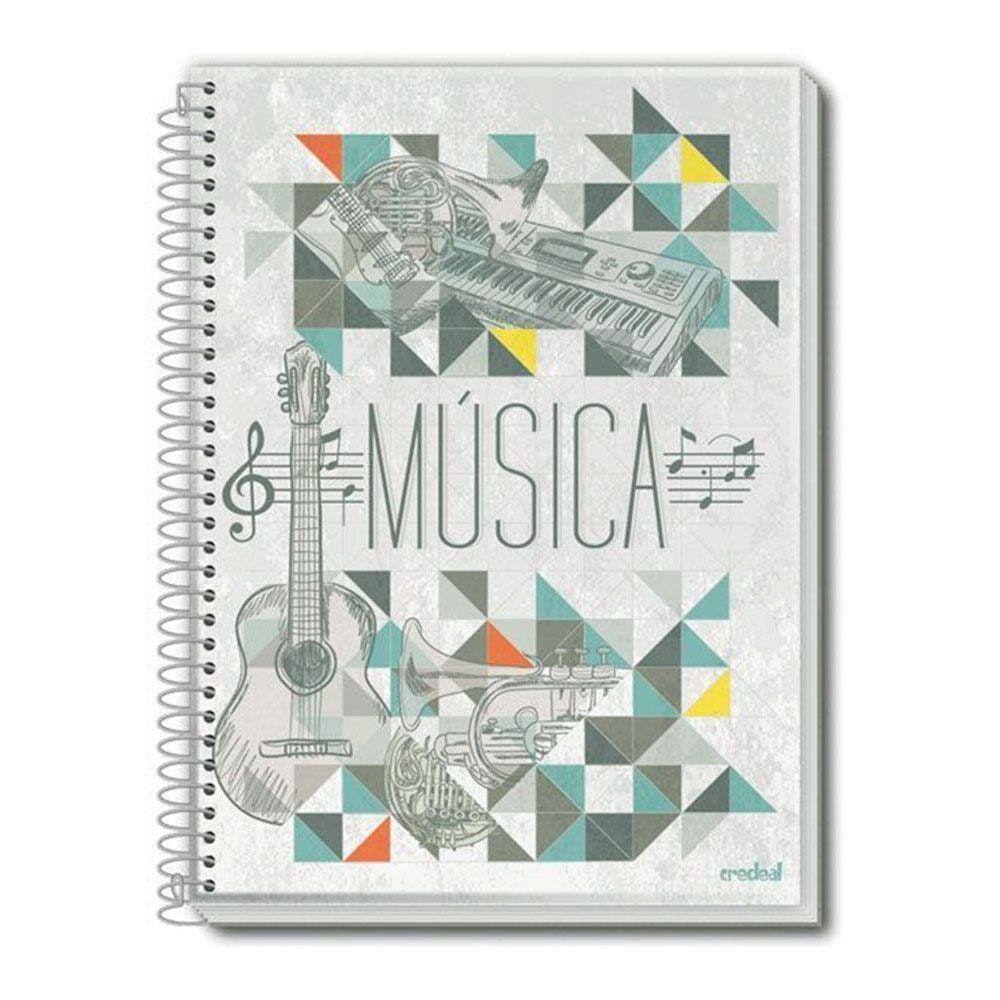 Caderno Espiral De Música Cd 96 Folhas Credeal