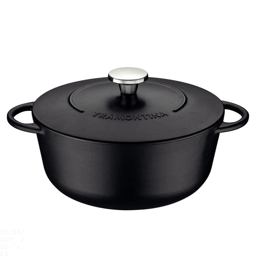 Caçarola Tramontina Trento em Ferro Esmaltado com Revestimento Interno em Antiaderente Starflon Excellent 28 cm 6 L Tramontina