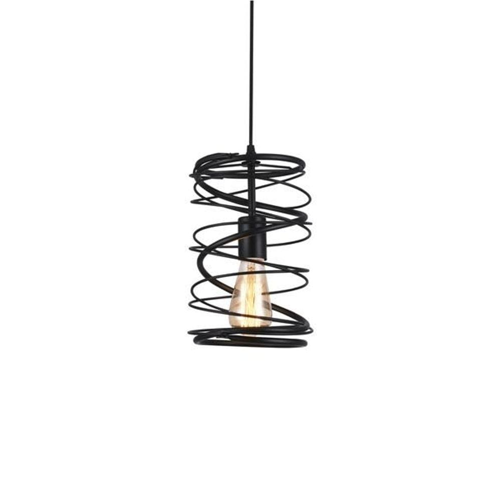 Lustre Pendente Taschibra Twister Preto E27 Bivolt