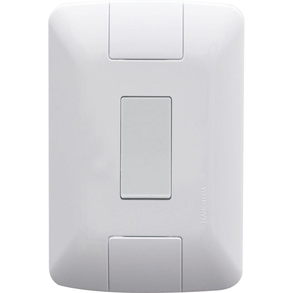 Conjunto 4x2 com 1 Interruptor Tramontina Aria 6 A 250 V Branco - Tramontina