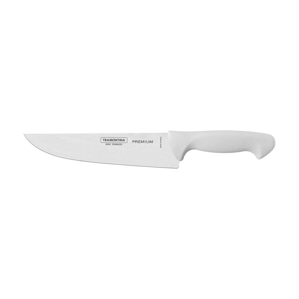 Faca para Cozinha Tramontina Premium com Lâmina em Aço Inox e Cabo de Polipropileno Branco 8" Tramontina