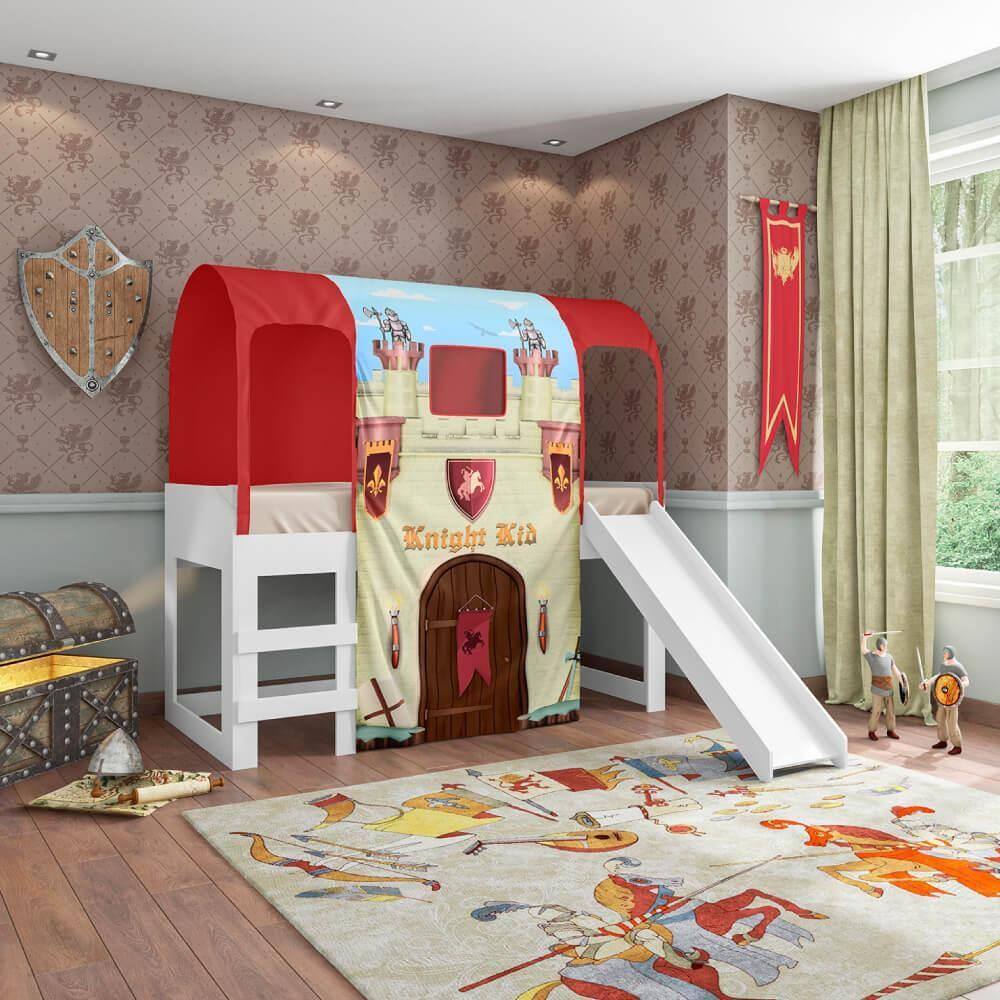 Cama com escorregador castelo | Extra