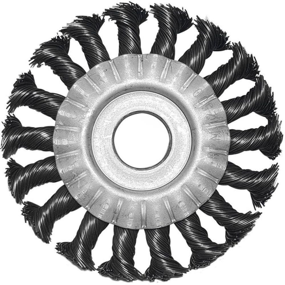 Escova de Aço Carbono Circular Trançada 4.1/2 x 1/2 x 7/8 POL 2003 ABRASFER