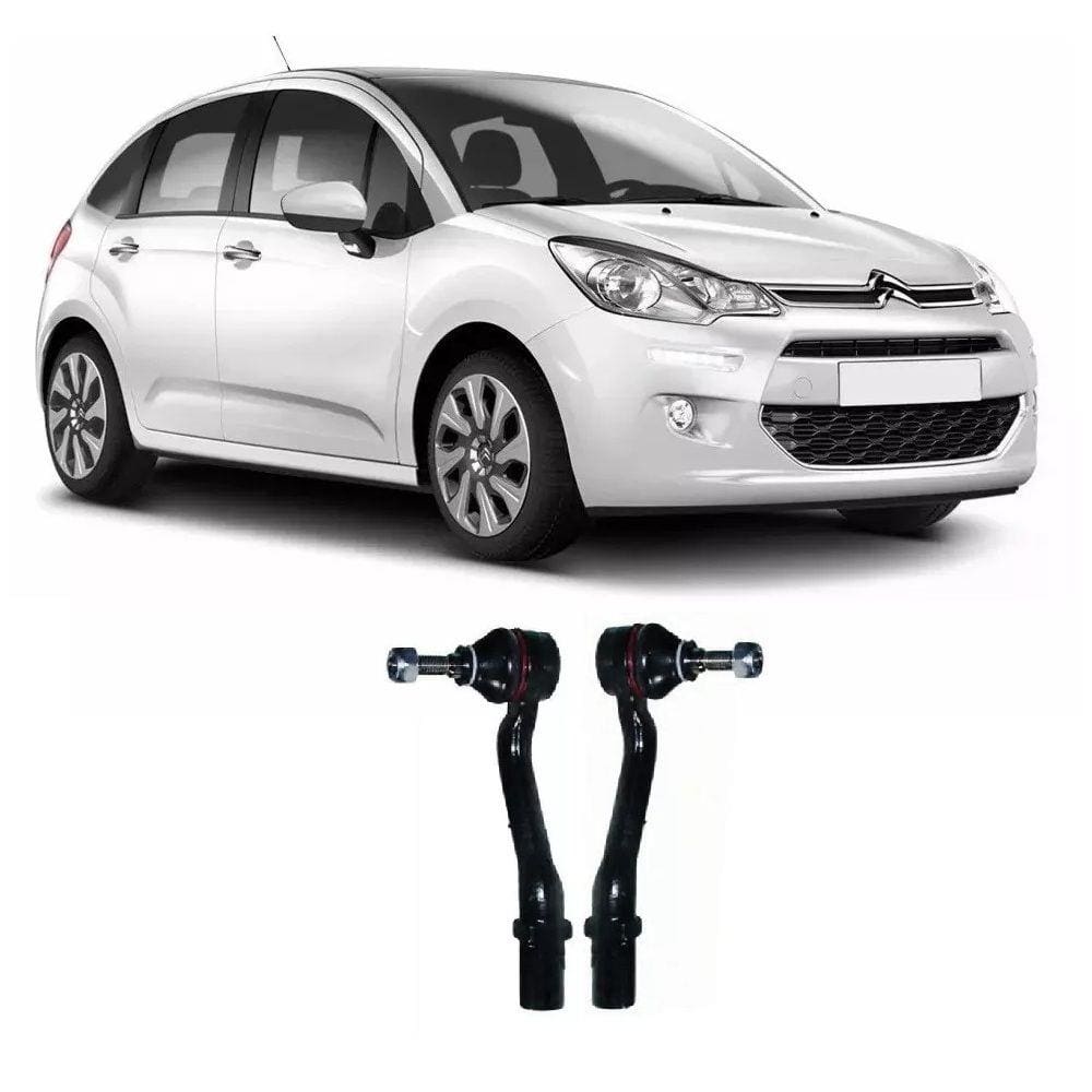 Terminal de Direção Citroen C3 Dianteiro 2003 Até 2013 Flex Automotive O Par