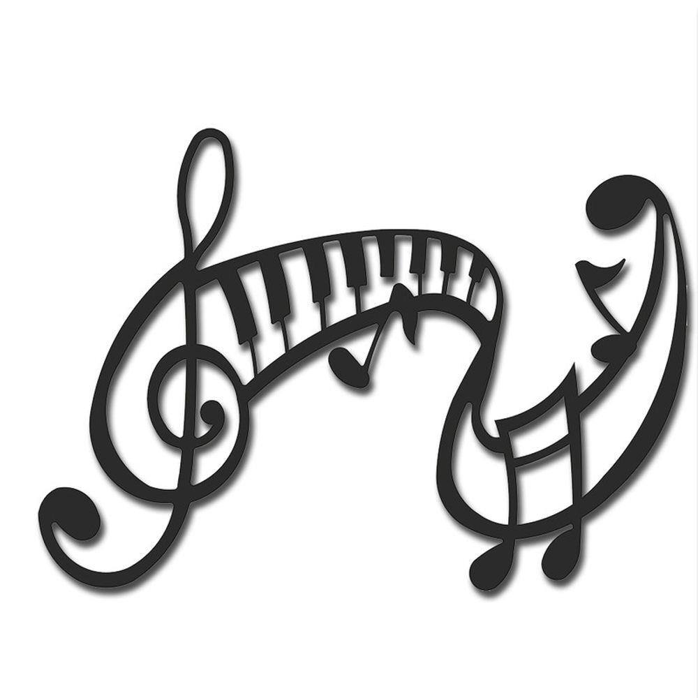 Placa decorativa notas musicais