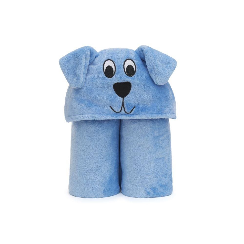 Cobertor Tv Infantil Soft Com Toca E Capuz 102X127 Cm Cachorrinho Azul