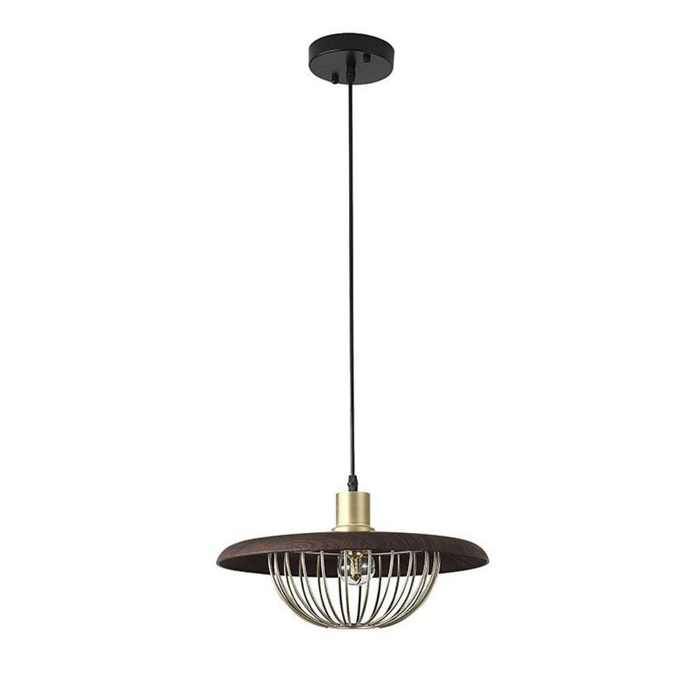 Lustre Pendente Nordecor Tomer LD5038 Castanho E27 Bivolt