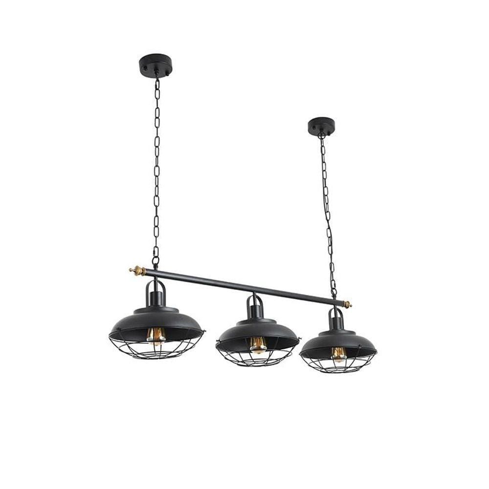 Lustre Pendente Nordecor Grid LD5114 Preto E27 Bivolt