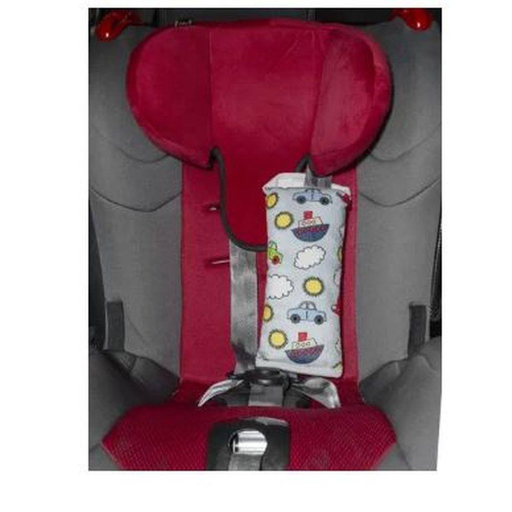 Almofadinha Cinto Segurança Para Bebes Meninos Meninas Carrinho Azul