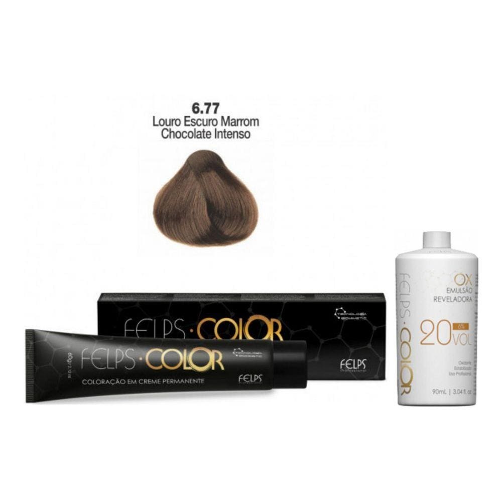 Felps Color 6/77Lou. Esc. Mar. Choco. Int.60g+Ox 20 vol 90ml