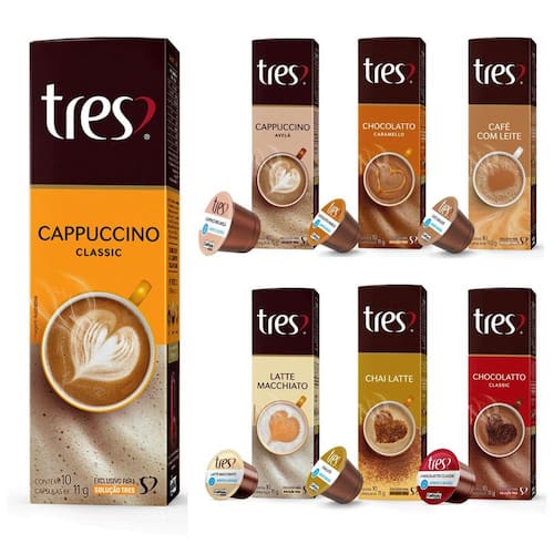 Kit 120 Cápsulas 3 Corações Bebidas Cremosas - 7 Sabores Menor preço em Kit 120 Cápsulas 3 Corações Bebidas Cremosas - 7 Sabores