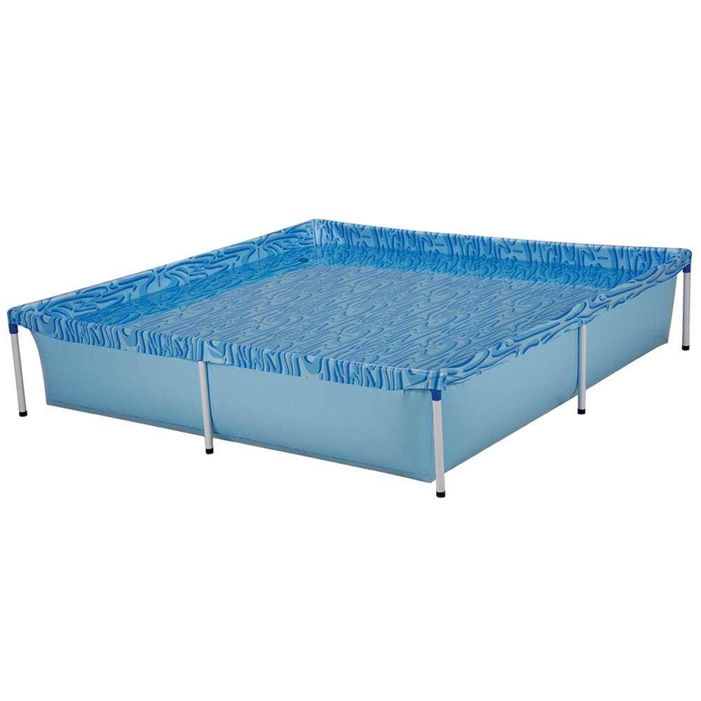 Piscina Retangular Estrutura de Ferro Infantil 1500L Mor