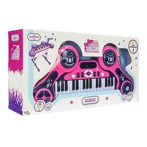 Piano Eletrônico Primeiro Grande Show (Azul ) - Unik Toys