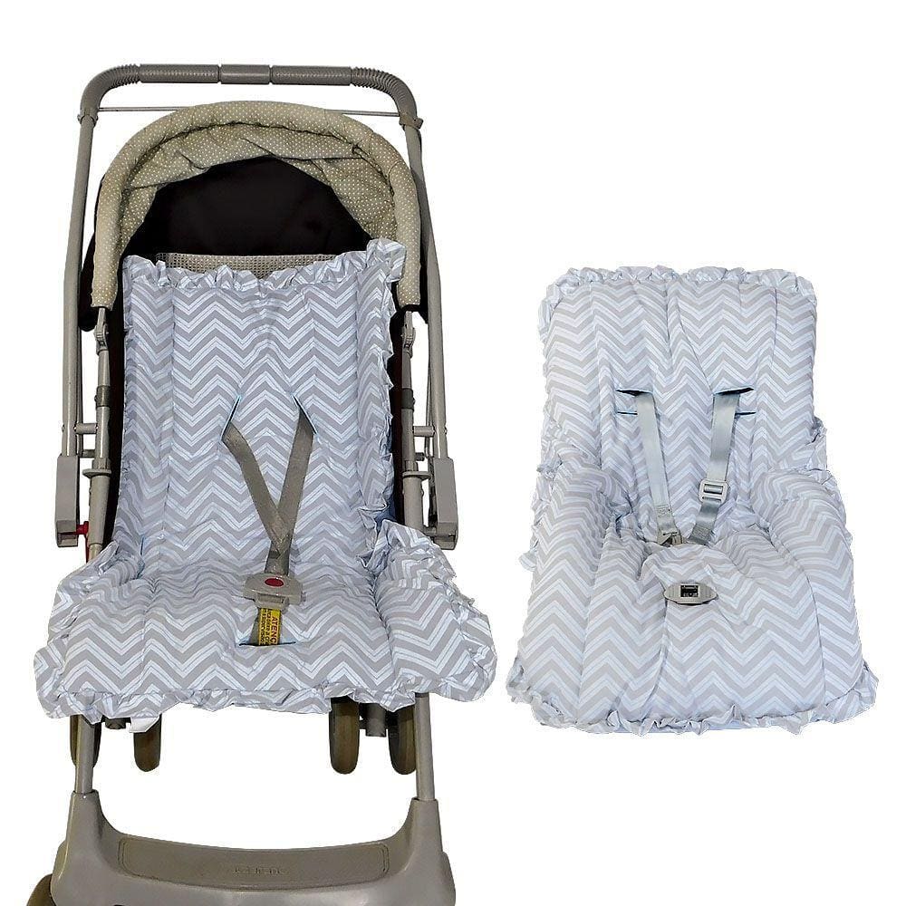 Kit Capa de Carrinho e Bebê Estampada Menino