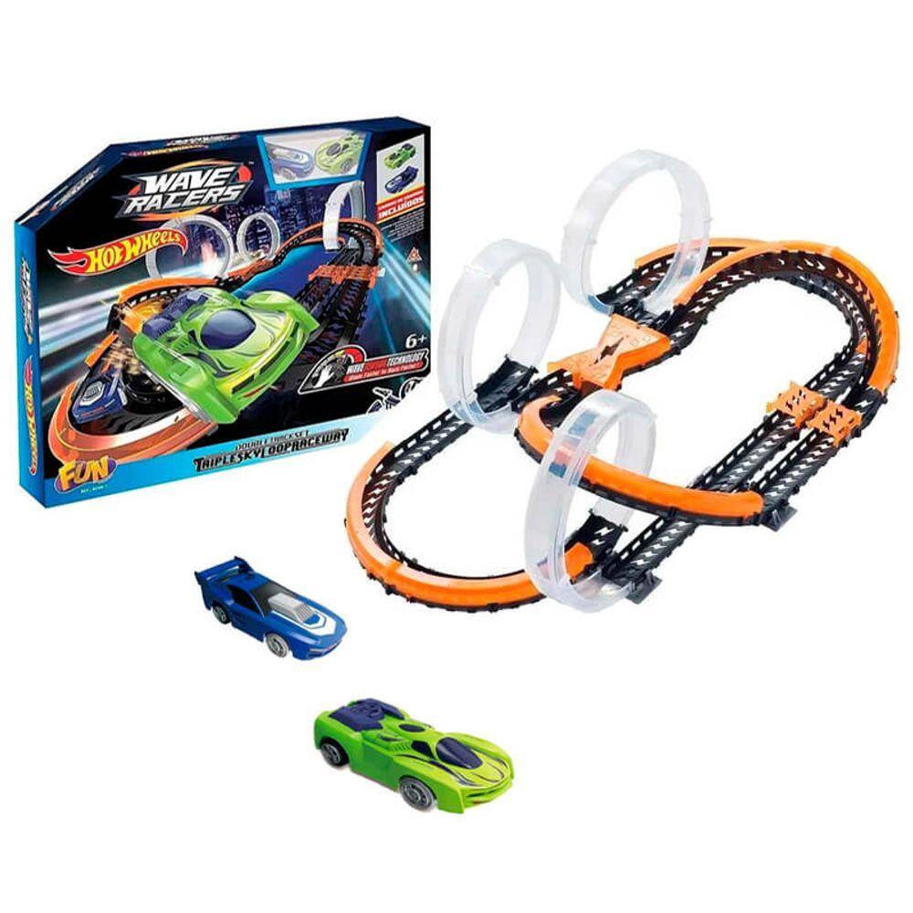 Pista Hot Wheels Wave Racers com 2 Carrinhos Fun em Promoção na