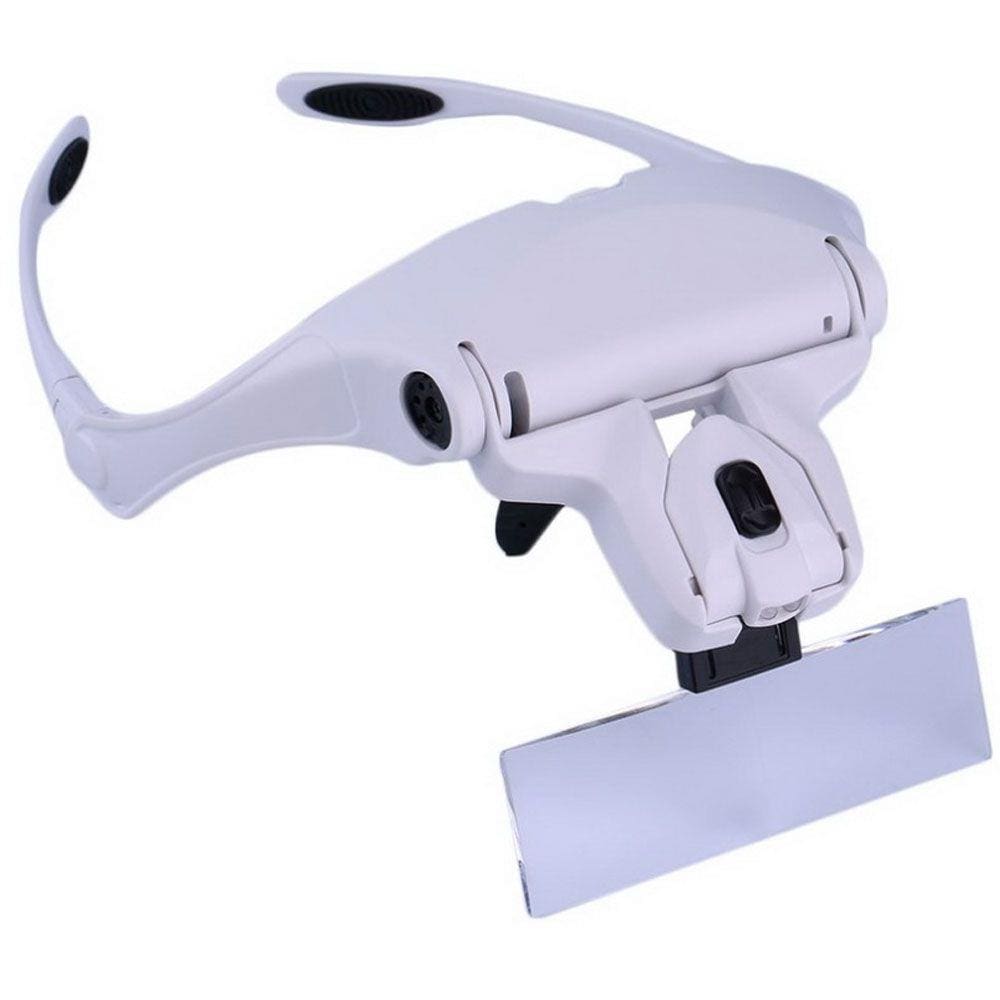 Lupa de Cabeça Óculos 5 Lentes e Luz Led