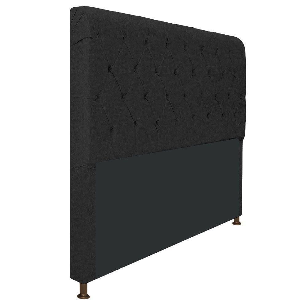 Cabeceira Estofada Cristal 195cm Preto