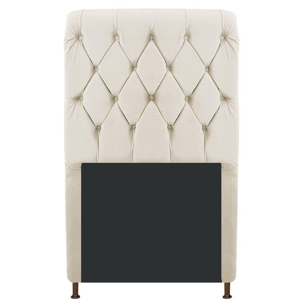 Cabeceira Estofada Cristal 100cm Bege