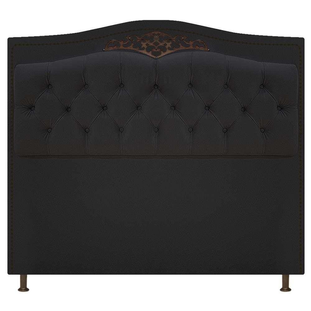 Cabeceira Estofada Yasmim 90cm Preto
