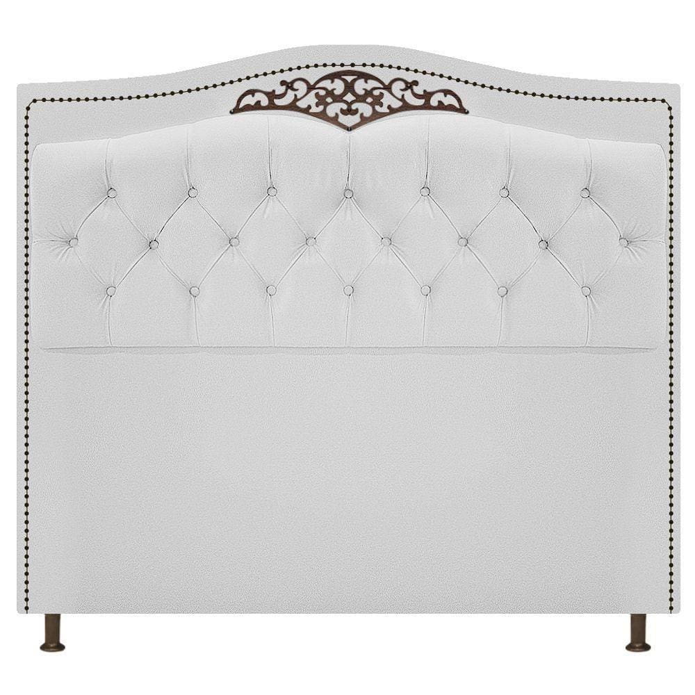 Cabeceira Estofada Yasmim 90cm Branco