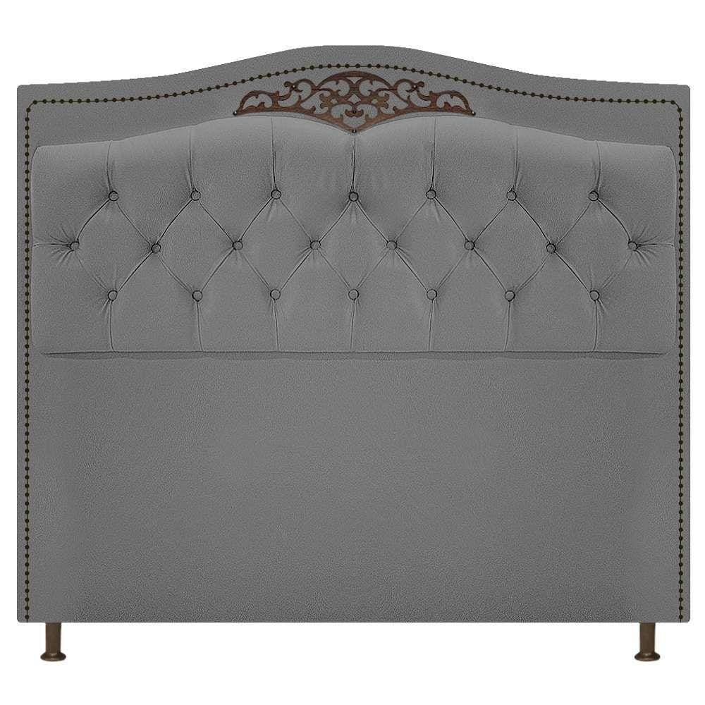 Cabeceira Estofada Yasmim 140cm Cinza