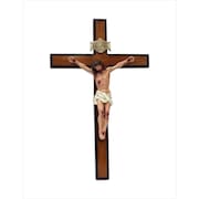 Crucifixo com base em Madeira e Resina importada 25 x 16 cm - Loja