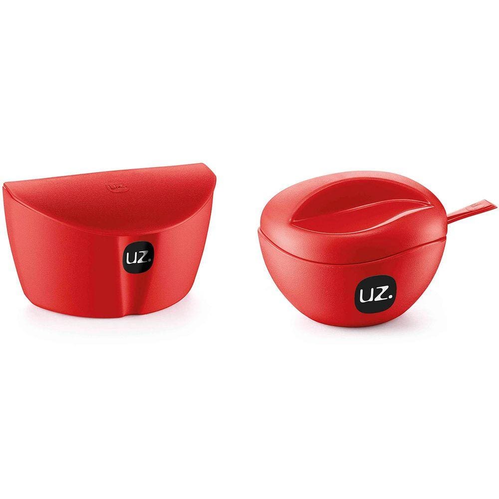 Kit 2 Peças Para Cozinha Com Saleiro E Açucareiro Com colher BPA free UZ