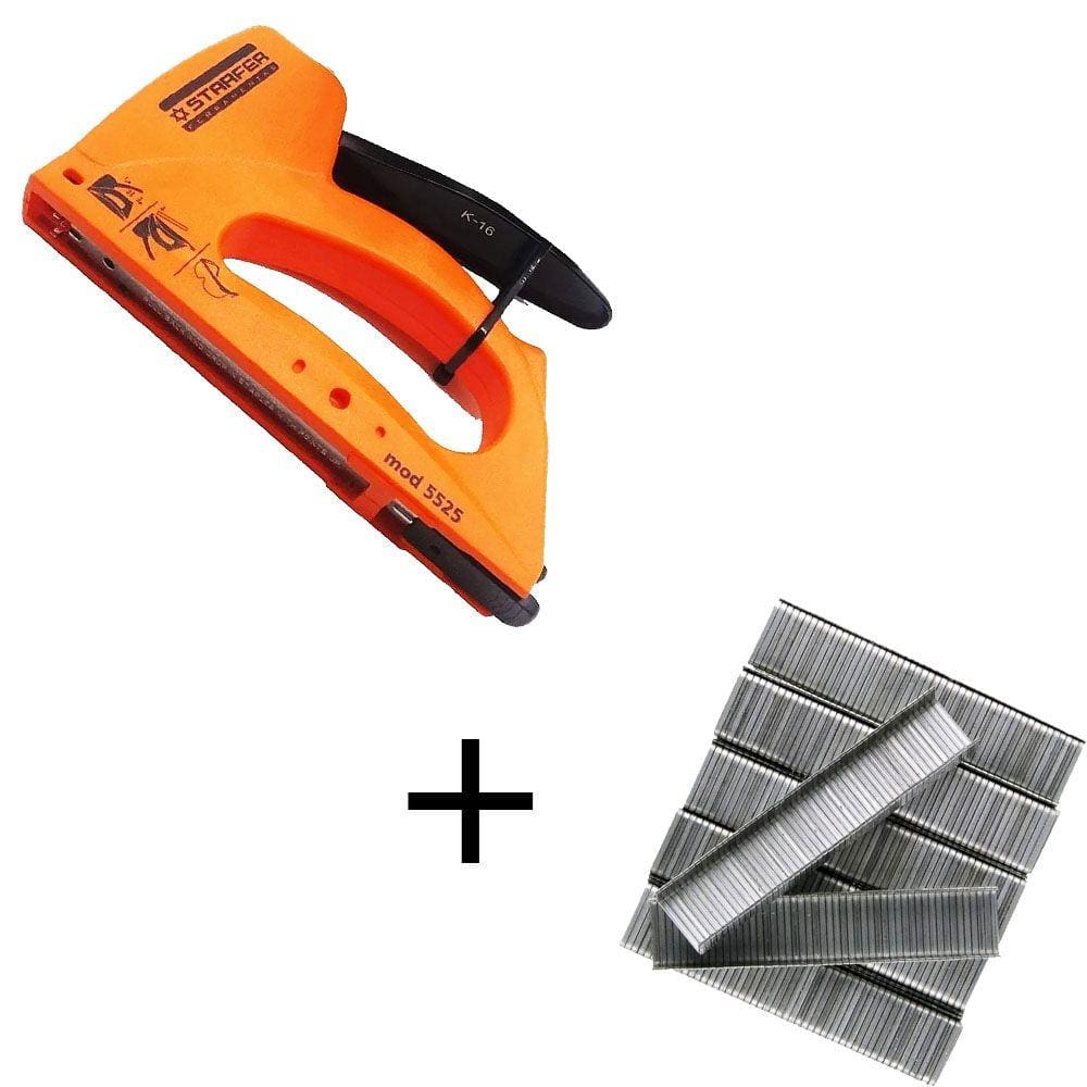 Kit Grampeador Tapeceiro ABS 5525 + 1000 Grampos 106/8mm Starfer