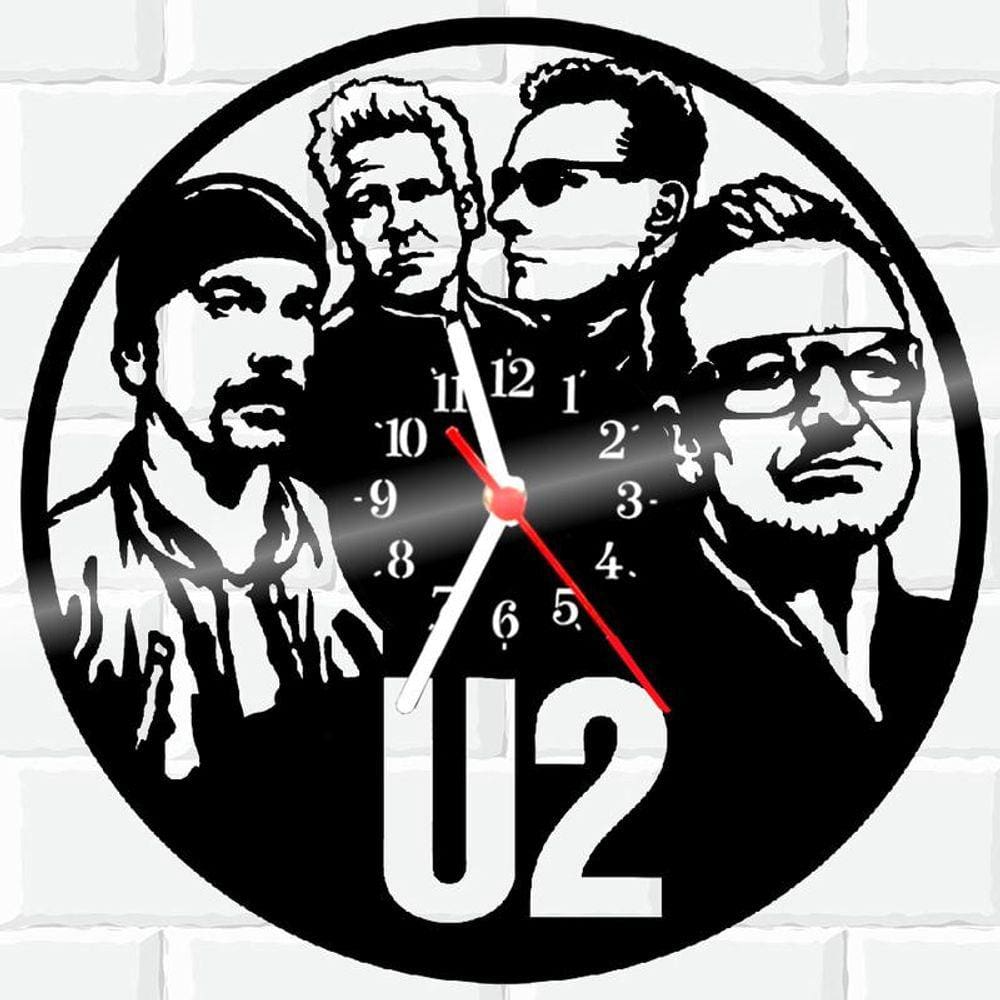 Relógio De Vinil Disco Lp Parede U2