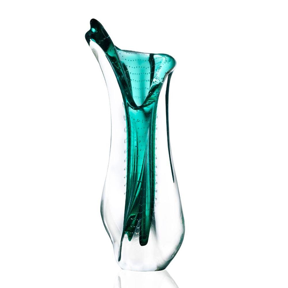 Vaso Em Cristal Murano Esmeralda São Marcos