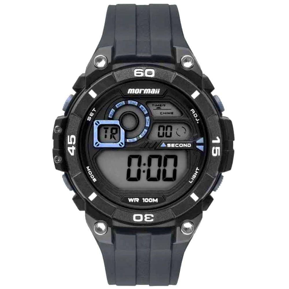 Relógio MORMAII masculino digital preto MO2019AA/8A