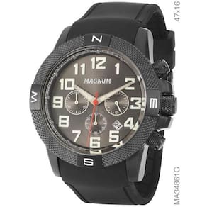 Relógio Magnum Masculino Sports MA34263Q Chronograph Prata