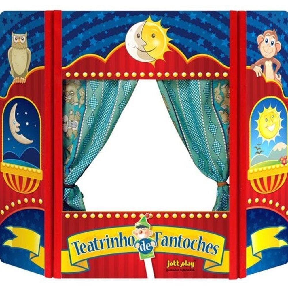 Teatro de Fantoches 99x80cm colorida