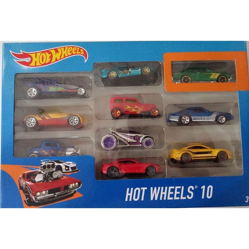 Carrinhos Hot Wheels HW Pacote 10 Carros - 2017