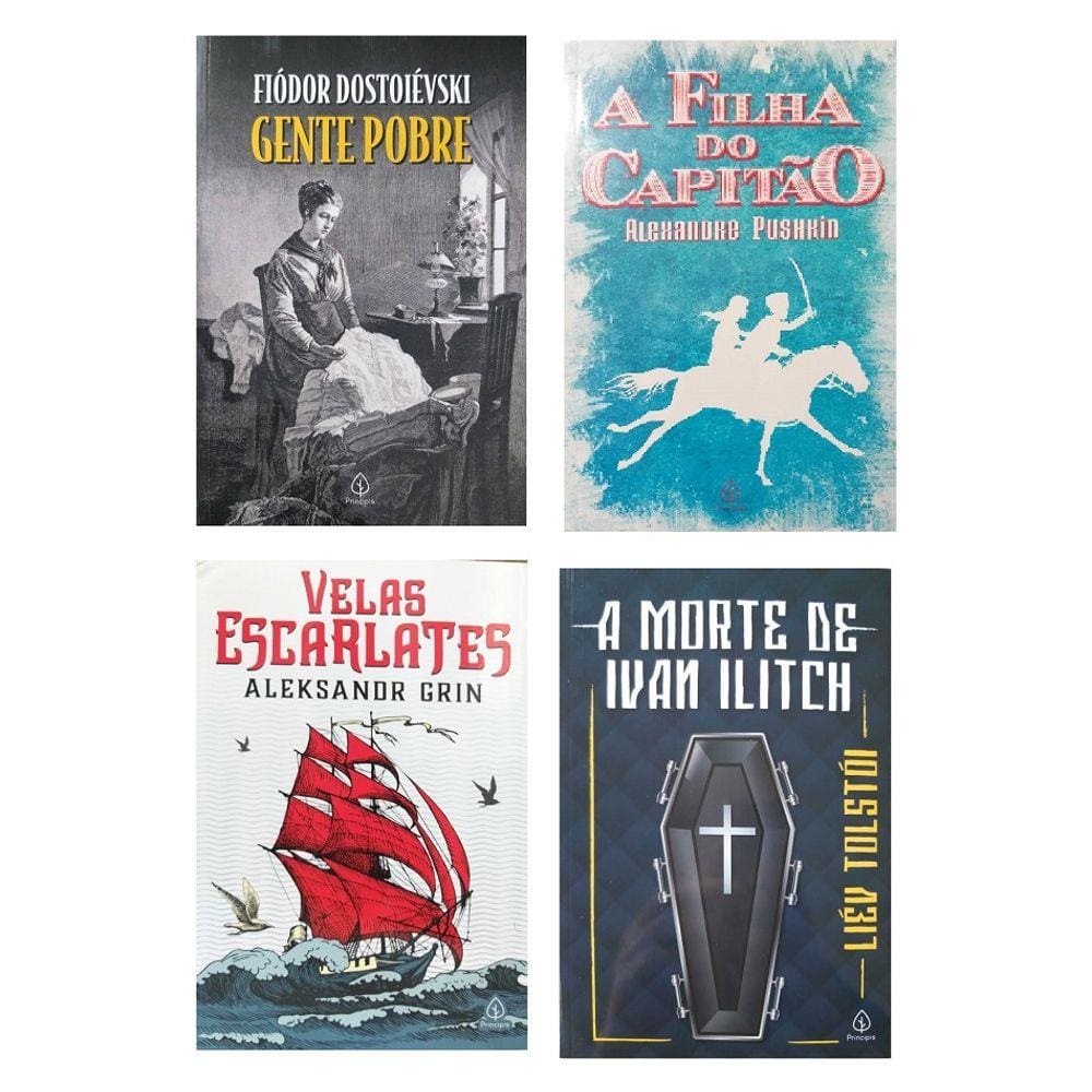 Combo 4 Livros Literatura Russa Tolstói Pushkin Grin Fiódor