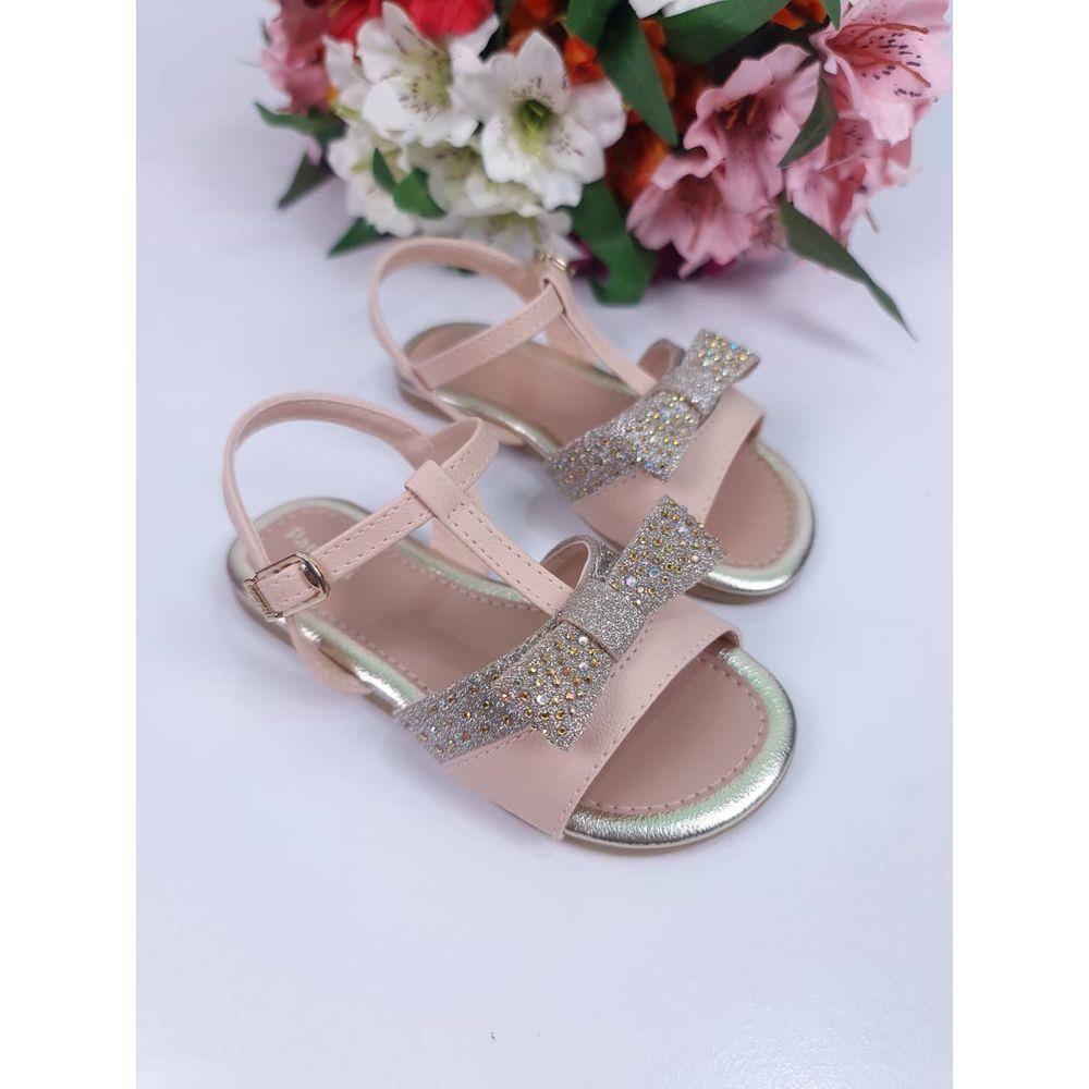 Sandália Infantil Nude Pampili Formatura Daminha Casamento Batizado Luxo |  Extra