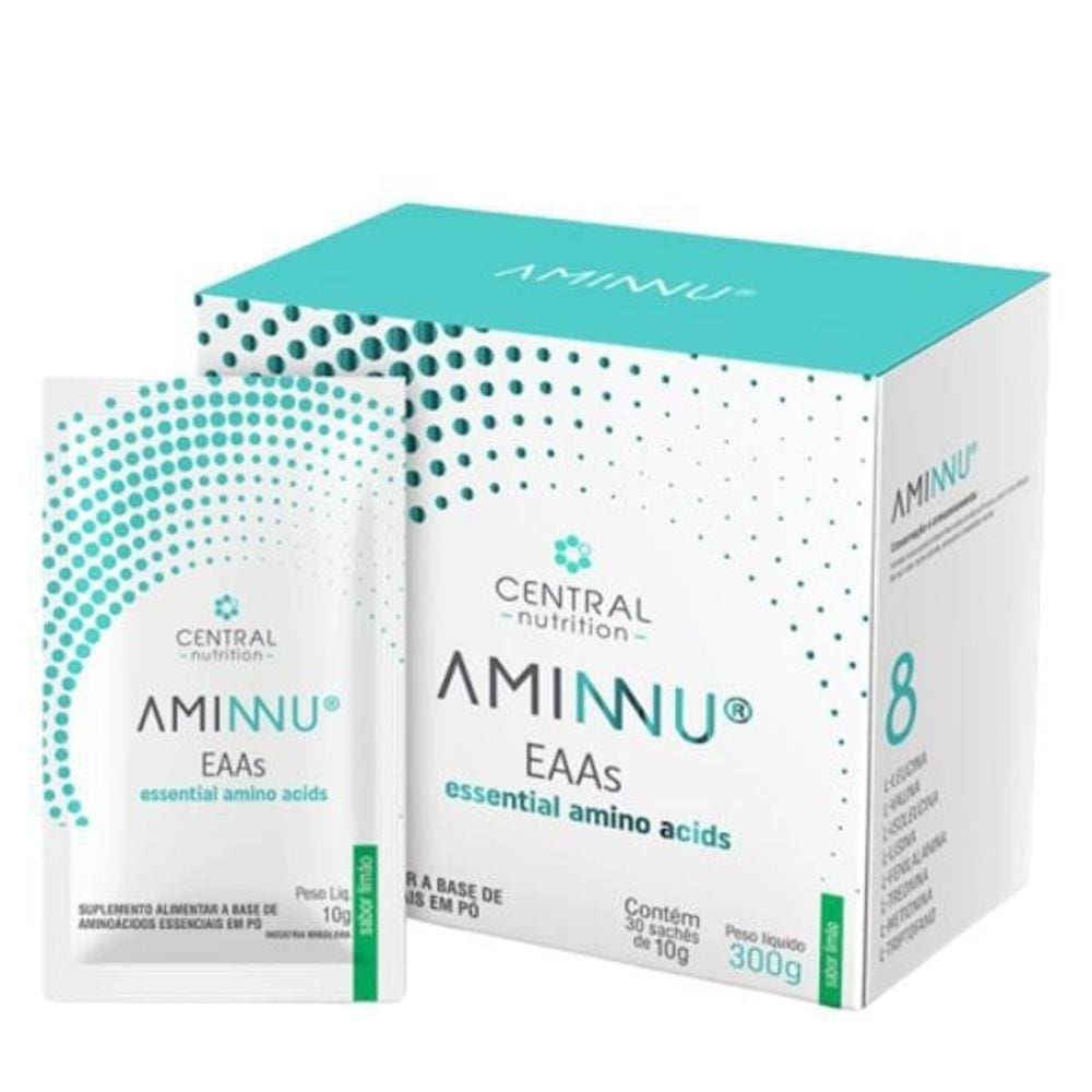 Aminnu 10Gr Com 30 Saches Sabor Limão - Central Nutrition