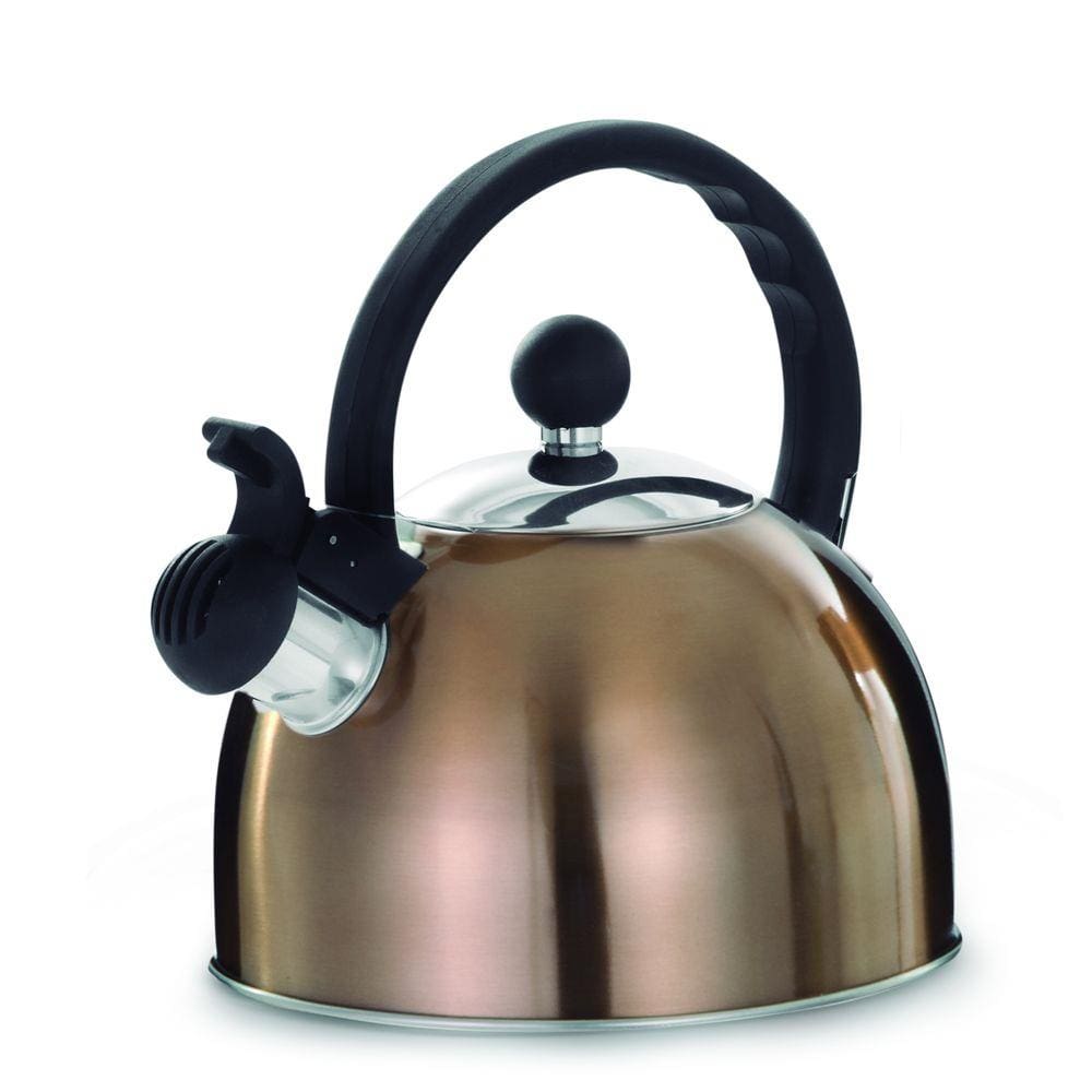 Chaleira Inox 2 Litros c/ apito Alça Ergonomica Cor Bronze