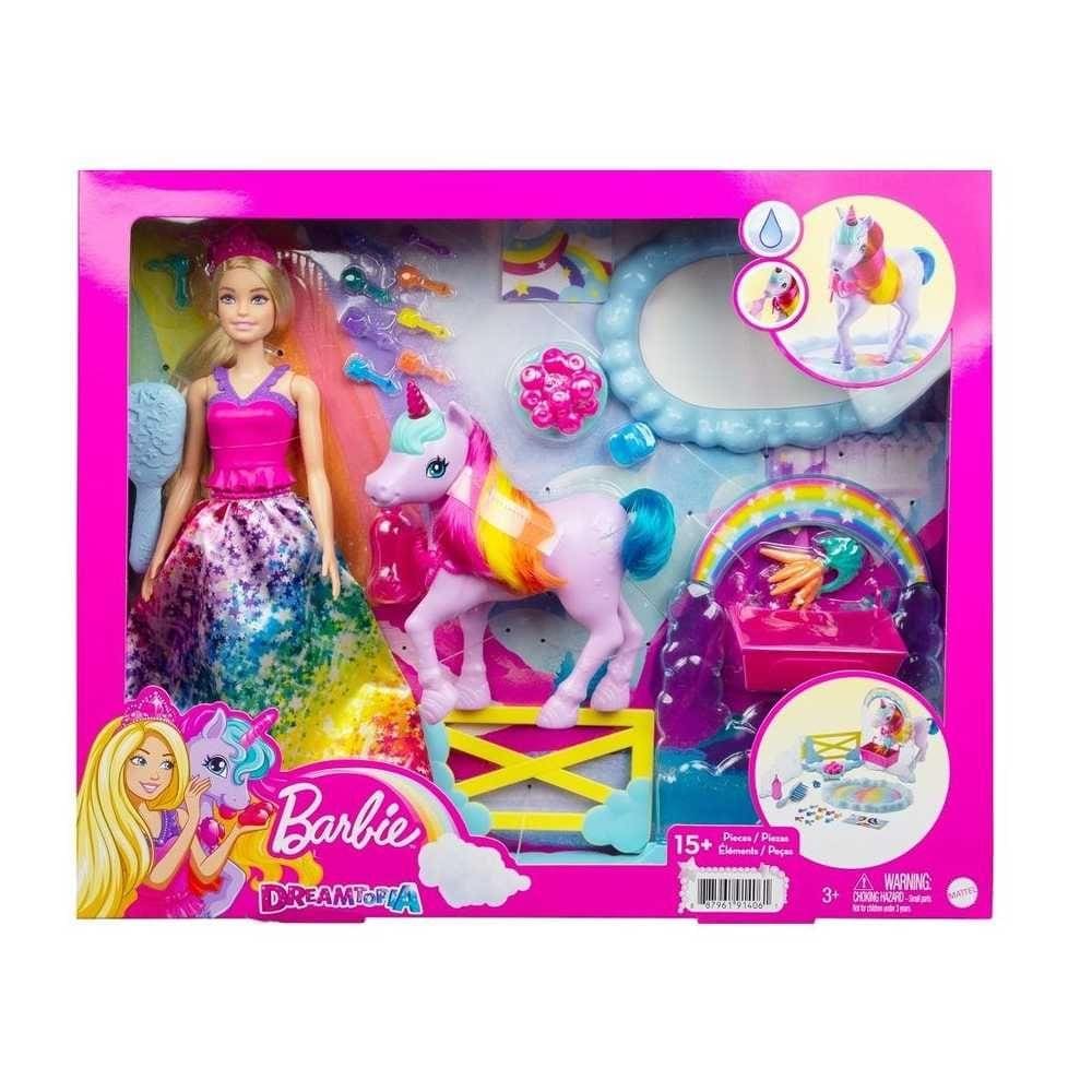 Gtg01 Barbie Dreamtopia Arco Iris Com Unicornio Playset