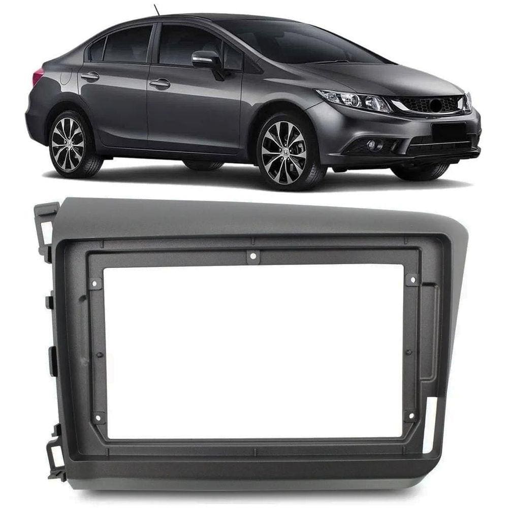 Moldura Painel Dvd 2 Din 9 Polegadas Honda Civic 2012 À 2016